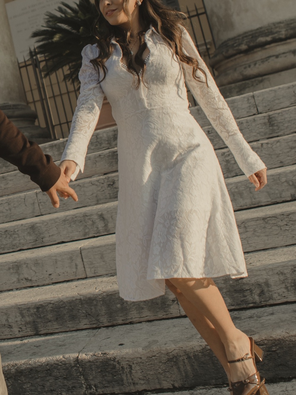 Love By Design White Lace Midi Dress